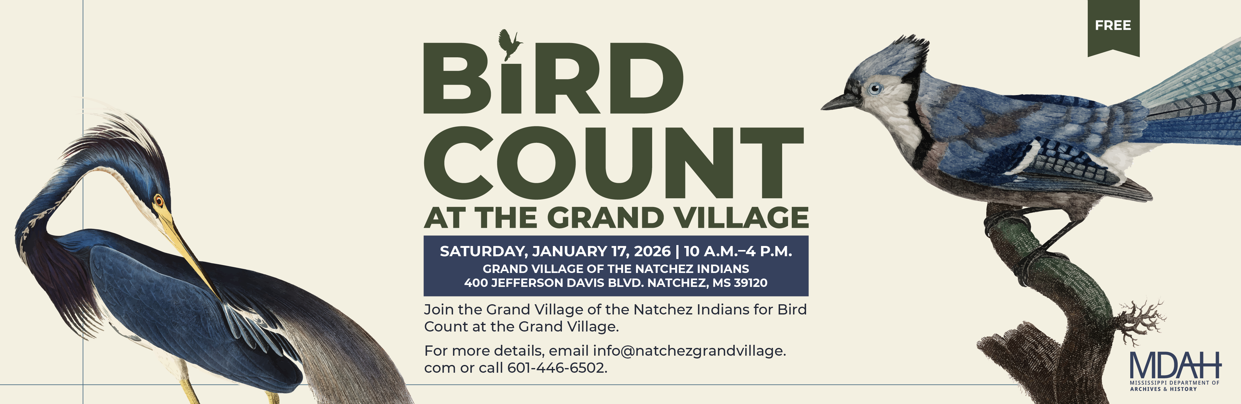 Bird Count at GVNI - January 17, 2026