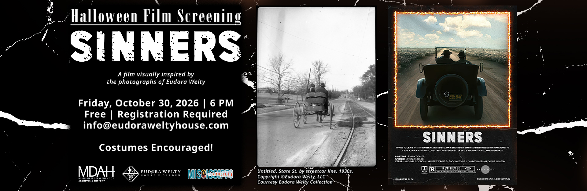 Sinners Screening on the Welty Lawn - October 30, 2026